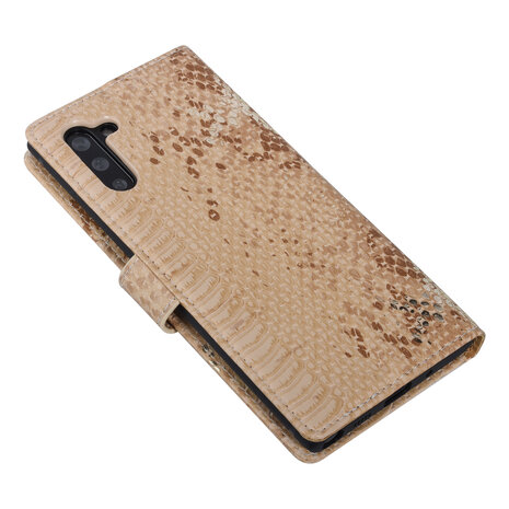 UNIQ Accessory UNIQ Accessory Goud Slangenleer hoesje voor Galaxy Note 10 - Book Case(N970F) UNIQ Accessory UNIQ Accessory Goud Slangenleer hoesje voor Galaxy Note 10 - Book Case(N970F)