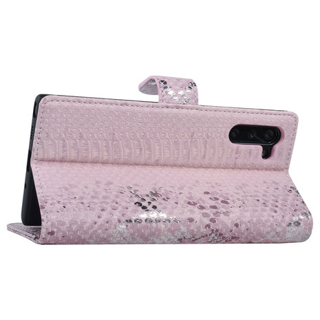 UNIQ Accessory UNIQ Accessory Galaxy Note 10 Pink Schlangenhaut Book-Case hul UNIQ Accessory UNIQ Accessory Galaxy Note 10 Pink Schlangenhaut Book-Case hul