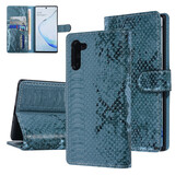 UNIQ Accessory UNIQ Accessory Galaxy Note 10 Grün Schlangenhaut Book-Case hul