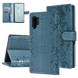 UNIQ Accessory UNIQ Accessory Turquoise Slangenleer hoesje voor Galaxy Note 10 Plus - Book Case (N975F) UNIQ Accessory UNIQ Accessory Turquoise Slangenleer hoesje voor Galaxy Note 10 Plus - Book Case (N975F)
