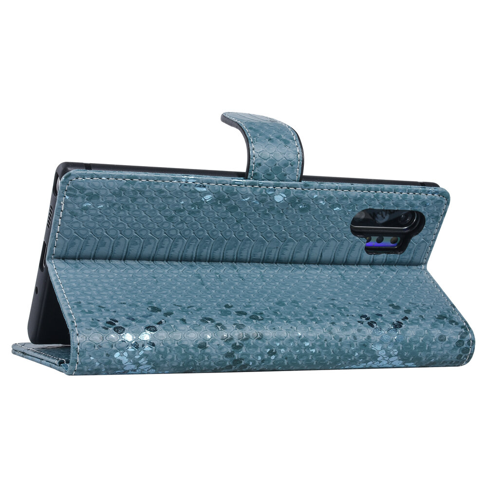 UNIQ Accessory UNIQ Accessory Galaxy Note 10 Plus Grün Schlangenhaut Book-Case hul UNIQ Accessory UNIQ Accessory Galaxy Note 10 Plus Grün Schlangenhaut Book-Case hul