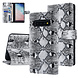 UNIQ Accessory UNIQ Accessory Zwart en Wit Slangenleer hoesje voor Galaxy S10 - Book Case UNIQ Accessory UNIQ Accessory Zwart en Wit Slangenleer hoesje voor Galaxy S10 - Book Case