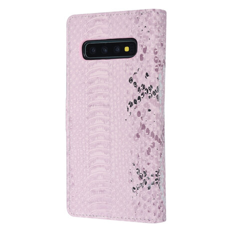 UNIQ Accessory UNIQ Accessory Samsung Galaxy S10 Pink Snakeskin Book type case UNIQ Accessory UNIQ Accessory Samsung Galaxy S10 Pink Snakeskin Book type case