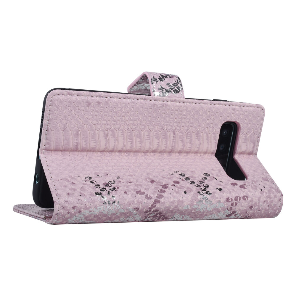 UNIQ Accessory UNIQ Accessory Galaxy S10 Pink Schlangenhaut Book-Case hul UNIQ Accessory UNIQ Accessory Galaxy S10 Pink Schlangenhaut Book-Case hul