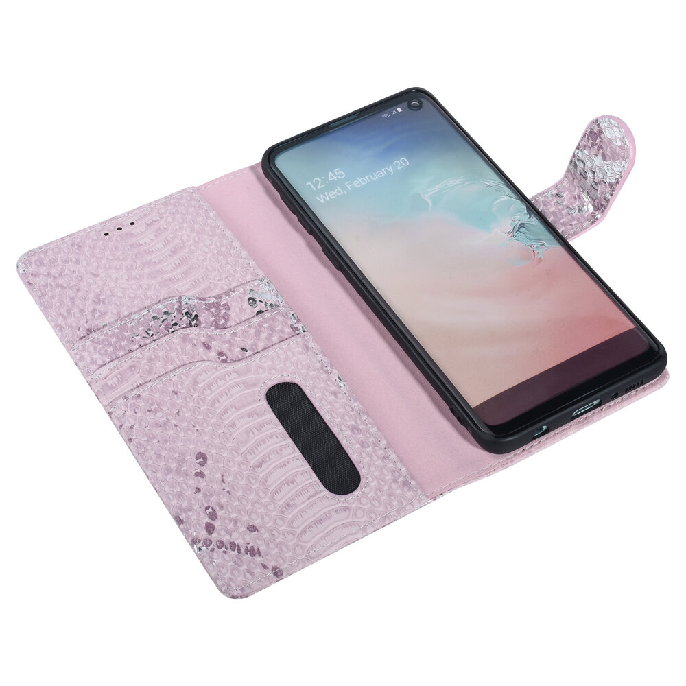 UNIQ Accessory UNIQ Accessory Samsung Galaxy S10 Pink Snakeskin Book type case UNIQ Accessory UNIQ Accessory Samsung Galaxy S10 Pink Snakeskin Book type case