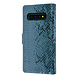 UNIQ Accessory UNIQ Accessory Turquoise Slangenleer hoesje voor Galaxy S10 - Book Case UNIQ Accessory UNIQ Accessory Turquoise Slangenleer hoesje voor Galaxy S10 - Book Case