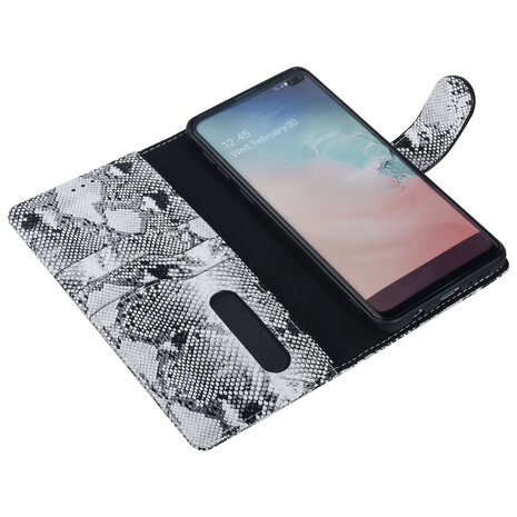 UNIQ Accessory UNIQ Accessory Samsung Galaxy S10 Plus Black and White Snakeskin Book type case UNIQ Accessory UNIQ Accessory Samsung Galaxy S10 Plus Black and White Snakeskin Book type case