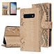 UNIQ Accessory UNIQ Accessory Goud Slangenleer hoesje voor Galaxy S10 Plus - Book Case UNIQ Accessory UNIQ Accessory Goud Slangenleer hoesje voor Galaxy S10 Plus - Book Case