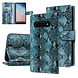 UNIQ Accessory UNIQ Accessory Galaxy S10 Plus Noir et Vert Peau de serpent Book type housse UNIQ Accessory UNIQ Accessory Galaxy S10 Plus Noir et Vert Peau de serpent Book type housse