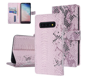 UNIQ Accessory UNIQ Accessory Galaxy S10 Plus Pink Schlangenhaut Book-Case hul UNIQ Accessory UNIQ Accessory Galaxy S10 Plus Pink Schlangenhaut Book-Case hul