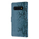 UNIQ Accessory UNIQ Accessory Turquoise Slangenleer hoesje voor Galaxy S10 Plus - Book Case UNIQ Accessory UNIQ Accessory Turquoise Slangenleer hoesje voor Galaxy S10 Plus - Book Case