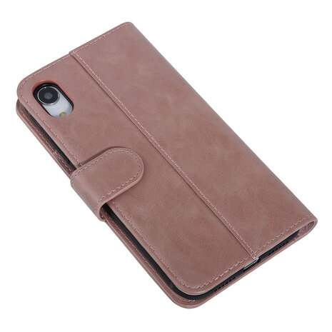 UNIQ Accessory UNIQ Accessory Roze hoesje iPhone XR - Book Case - Zachte huid UNIQ Accessory UNIQ Accessory Roze hoesje iPhone XR - Book Case - Zachte huid