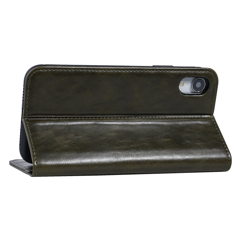 UNIQ Accessory UNIQ Accessory Apple iPhone XR Dark Green Soft Touch Book type case UNIQ Accessory UNIQ Accessory Apple iPhone XR Dark Green Soft Touch Book type case