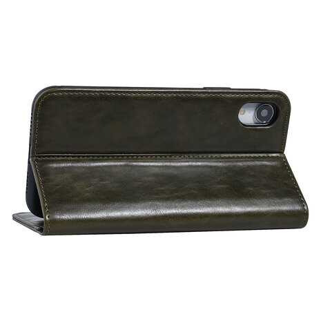 UNIQ Accessory UNIQ Accessory Apple iPhone XR Dark Green Soft Touch Book type case UNIQ Accessory UNIQ Accessory Apple iPhone XR Dark Green Soft Touch Book type case
