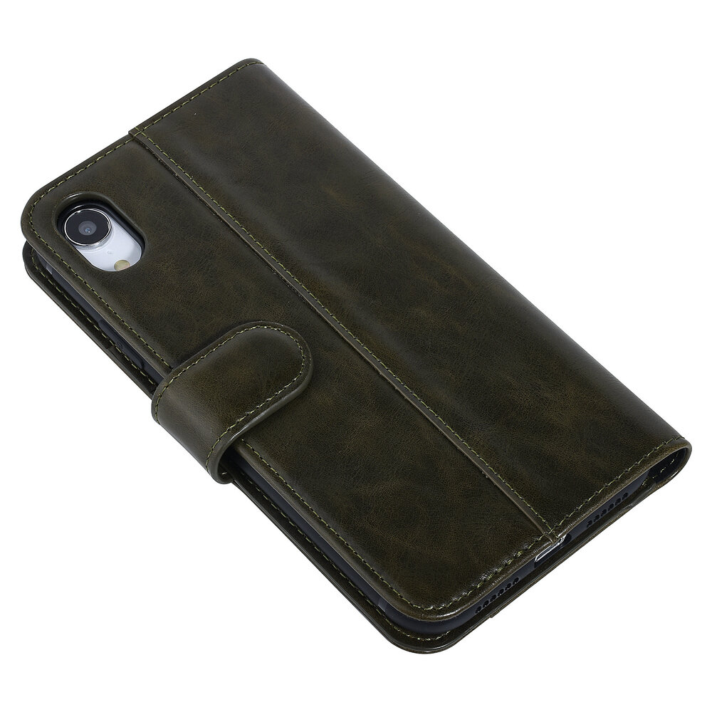UNIQ Accessory UNIQ Accessory Apple iPhone XR Dark Green Soft Touch Book type case UNIQ Accessory UNIQ Accessory Apple iPhone XR Dark Green Soft Touch Book type case