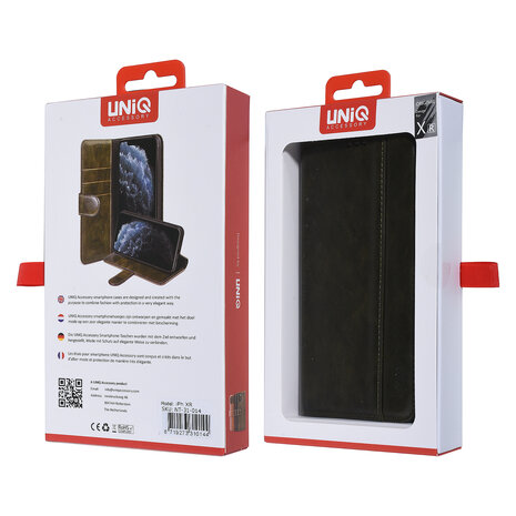 UNIQ Accessory UNIQ Accessory Apple iPhone XR Dark Green Soft Touch Book type case UNIQ Accessory UNIQ Accessory Apple iPhone XR Dark Green Soft Touch Book type case
