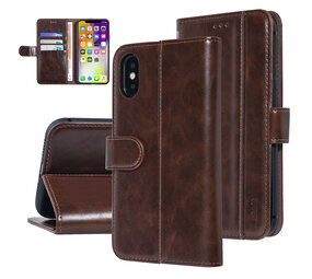 UNIQ Accessory UNIQ Accessory Bruin hoesje iPhone Xs Max - Book Case - Zachte huid UNIQ Accessory UNIQ Accessory Bruin hoesje iPhone Xs Max - Book Case - Zachte huid