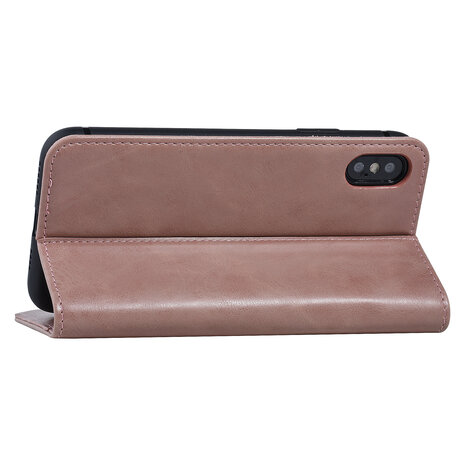 UNIQ Accessory UNIQ Accessory Roze hoesje iPhone Xs Max - Book Case - Zachte huid UNIQ Accessory UNIQ Accessory Roze hoesje iPhone Xs Max - Book Case - Zachte huid