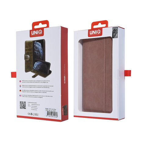 UNIQ Accessory UNIQ Accessory Roze hoesje iPhone Xs Max - Book Case - Zachte huid UNIQ Accessory UNIQ Accessory Roze hoesje iPhone Xs Max - Book Case - Zachte huid