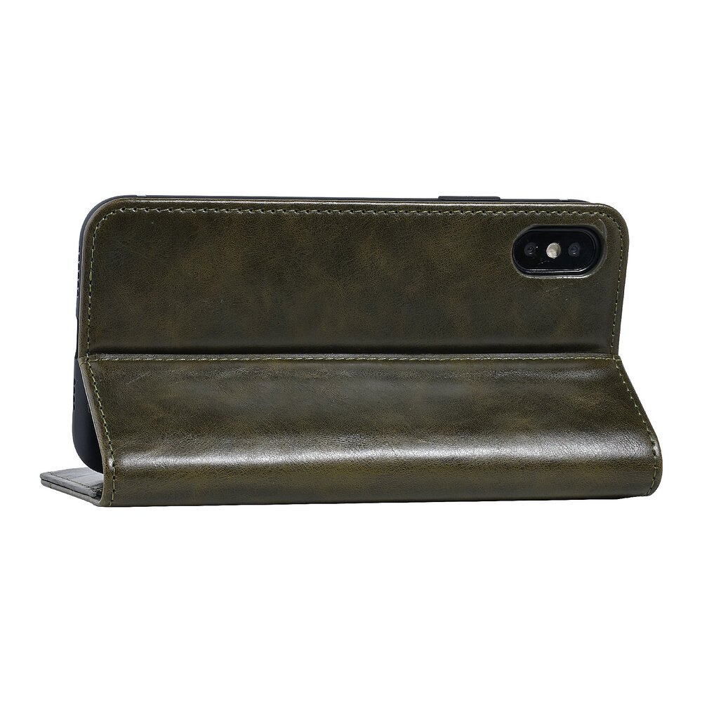 UNIQ Accessory UNIQ Accessory Apple iPhone Xs Max Dark Green Soft Touch Book type case UNIQ Accessory UNIQ Accessory Apple iPhone Xs Max Dark Green Soft Touch Book type case