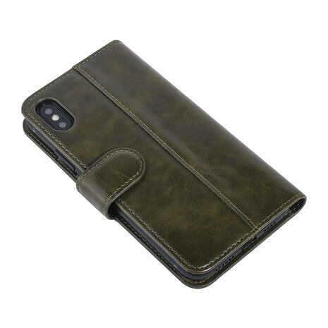 UNIQ Accessory UNIQ Accessory Apple iPhone Xs Max Dark Green Soft Touch Book type case UNIQ Accessory UNIQ Accessory Apple iPhone Xs Max Dark Green Soft Touch Book type case