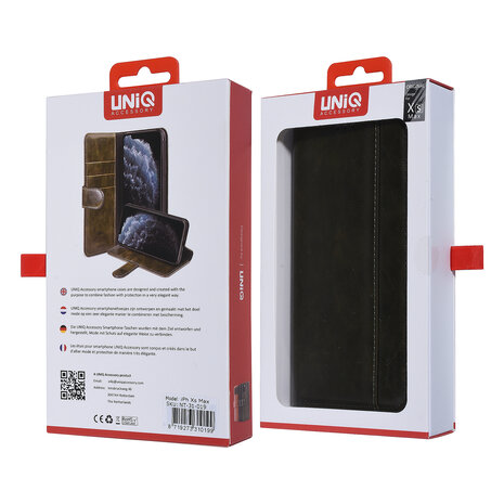 UNIQ Accessory UNIQ Accessory iPhone Xs Max Vert Foncé Doux au toucher Book type housse UNIQ Accessory UNIQ Accessory iPhone Xs Max Vert Foncé Doux au toucher Book type housse