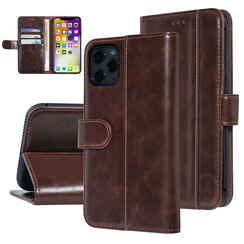 UNIQ Accessory Bruin hoesje iPhone 11 Pro Max - Book Case - Zachte huid