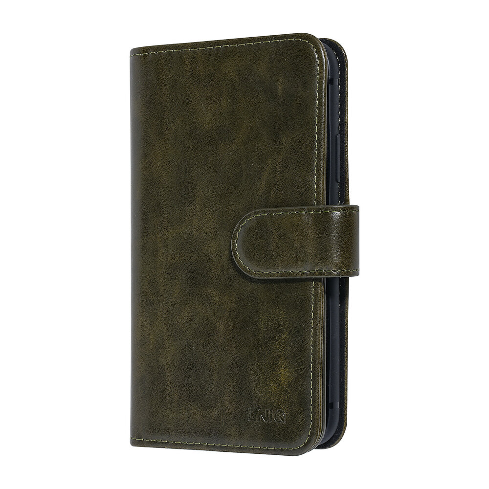 UNIQ Accessory UNIQ Accessory iPhone X-Xs Donkelgrün Sanfte Berührung Book-Case hul UNIQ Accessory UNIQ Accessory iPhone X-Xs Donkelgrün Sanfte Berührung Book-Case hul