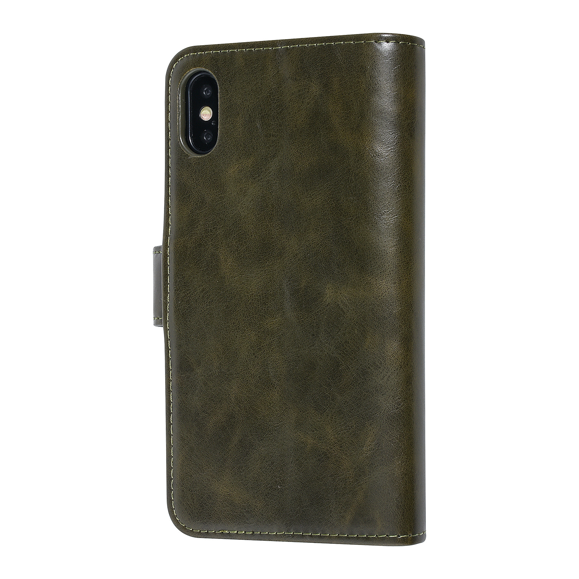 UNIQ Accessory UNIQ Accessory Donkergroen hoesje iPhone X-Xs - Book Case - Zachte huid, foto 3 van 6