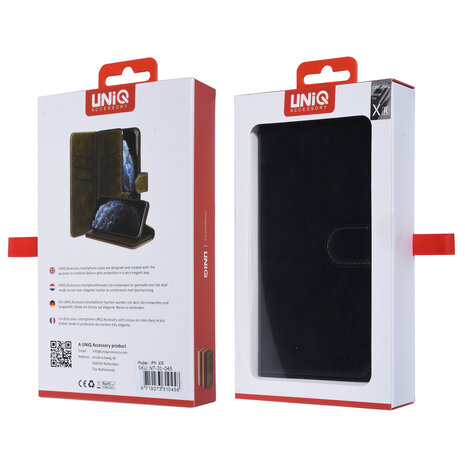 UNIQ Accessory UNIQ Accessory Apple iPhone XR Black Soft Touch Book type case UNIQ Accessory UNIQ Accessory Apple iPhone XR Black Soft Touch Book type case
