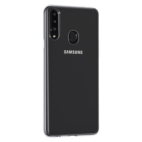 Samsung Galaxy A20s Hoes Cover TPU Siliconen Hoesje Transparant