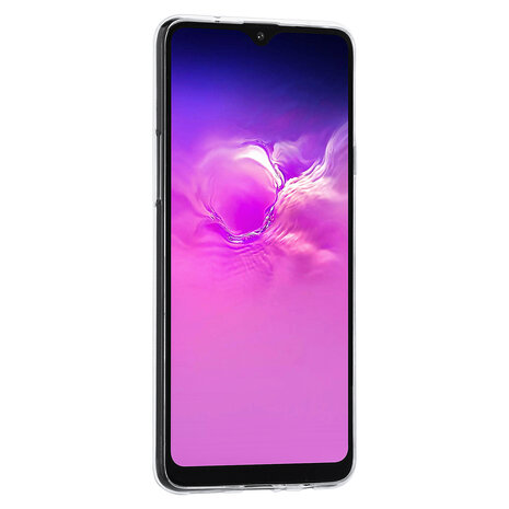 Samsung Galaxy A20s Hoes Cover TPU Siliconen Hoesje Transparant