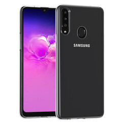 Samsung Galaxy A20s Hoes Cover TPU Siliconen Hoesje Transparant