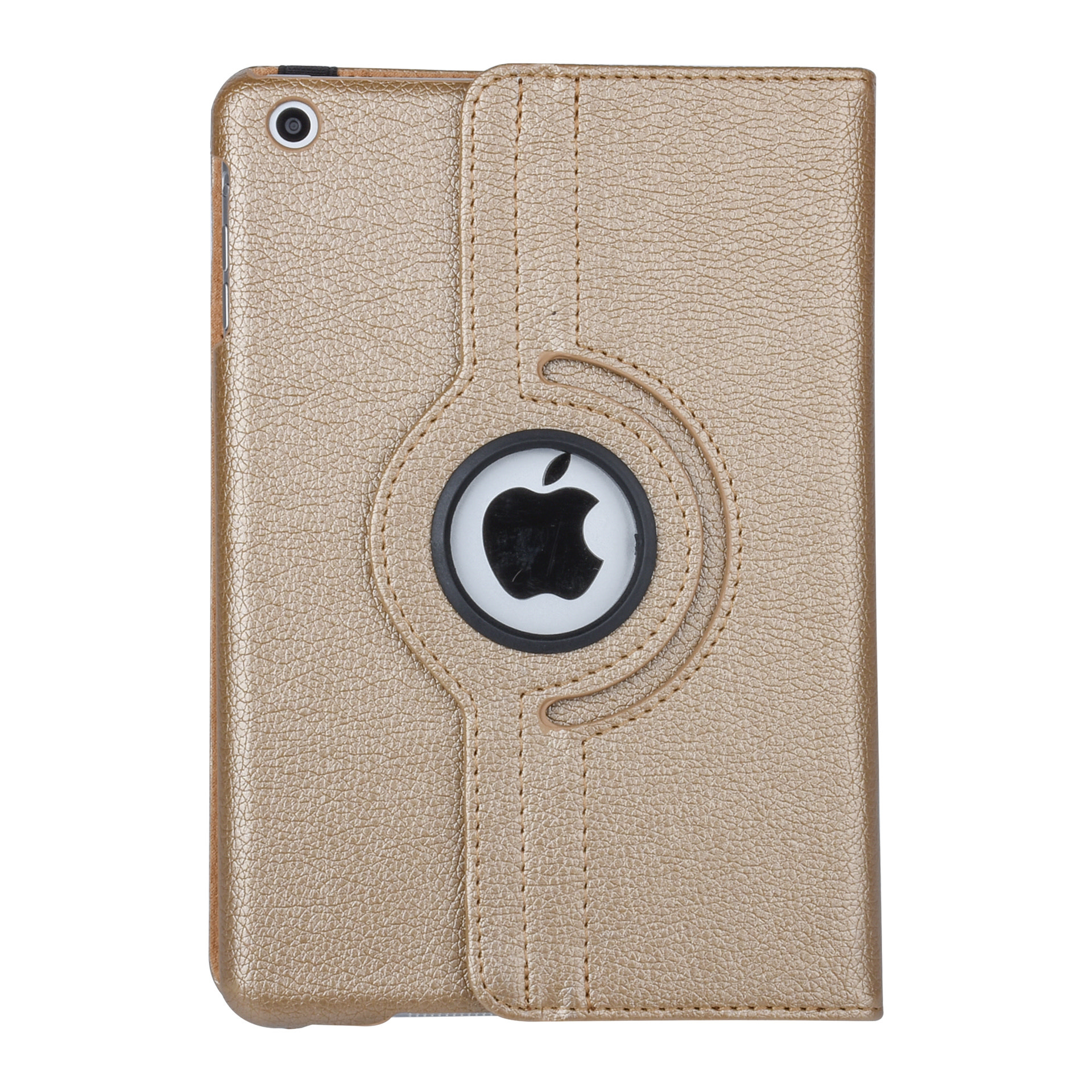 Apple iPad Mini 2-3 Goud 360 graden draaibare hoes - Book Case Tablethoes, foto 3 van 6