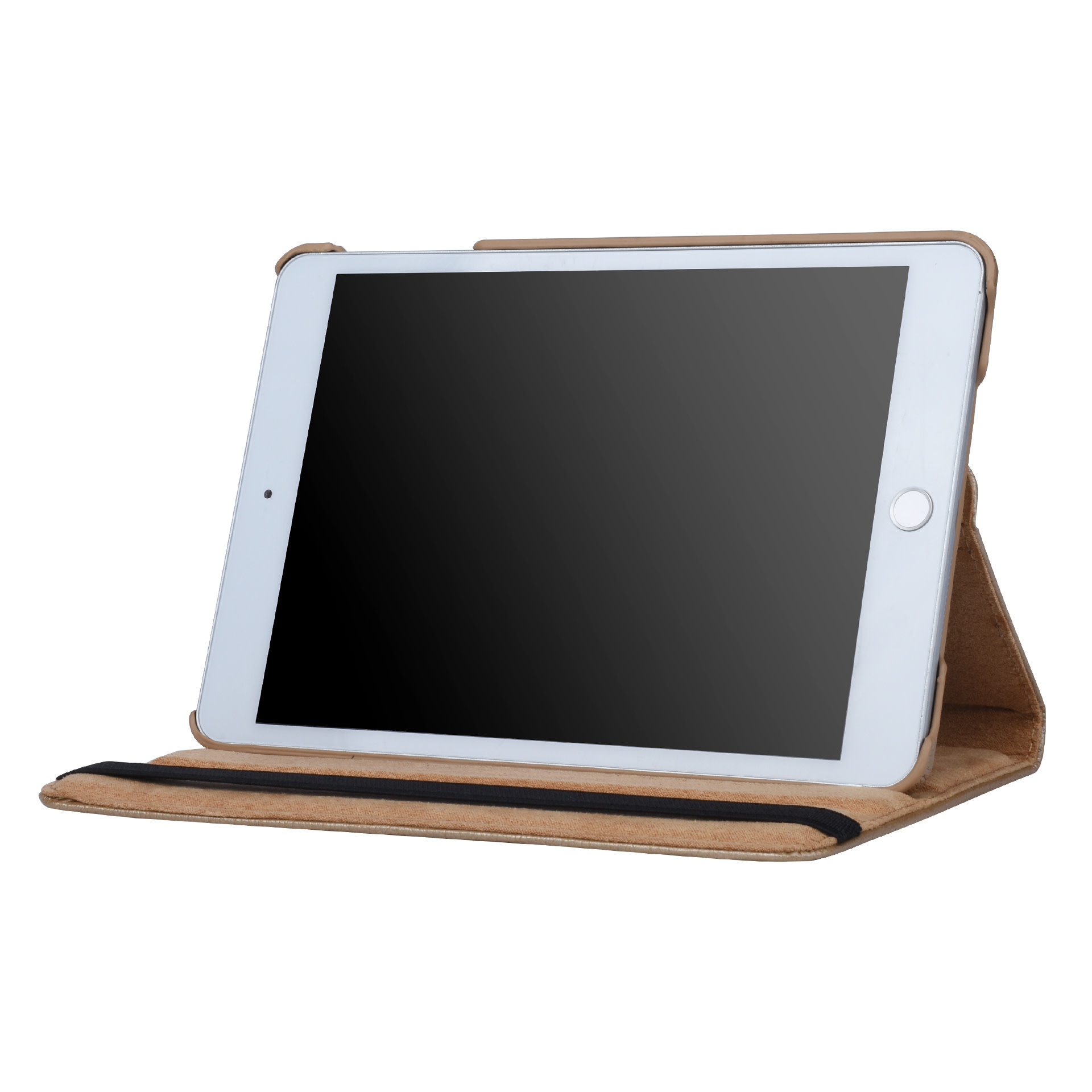 Apple iPad Mini 2-3 Goud 360 graden draaibare hoes - Book Case Tablethoes, foto 5 van 6