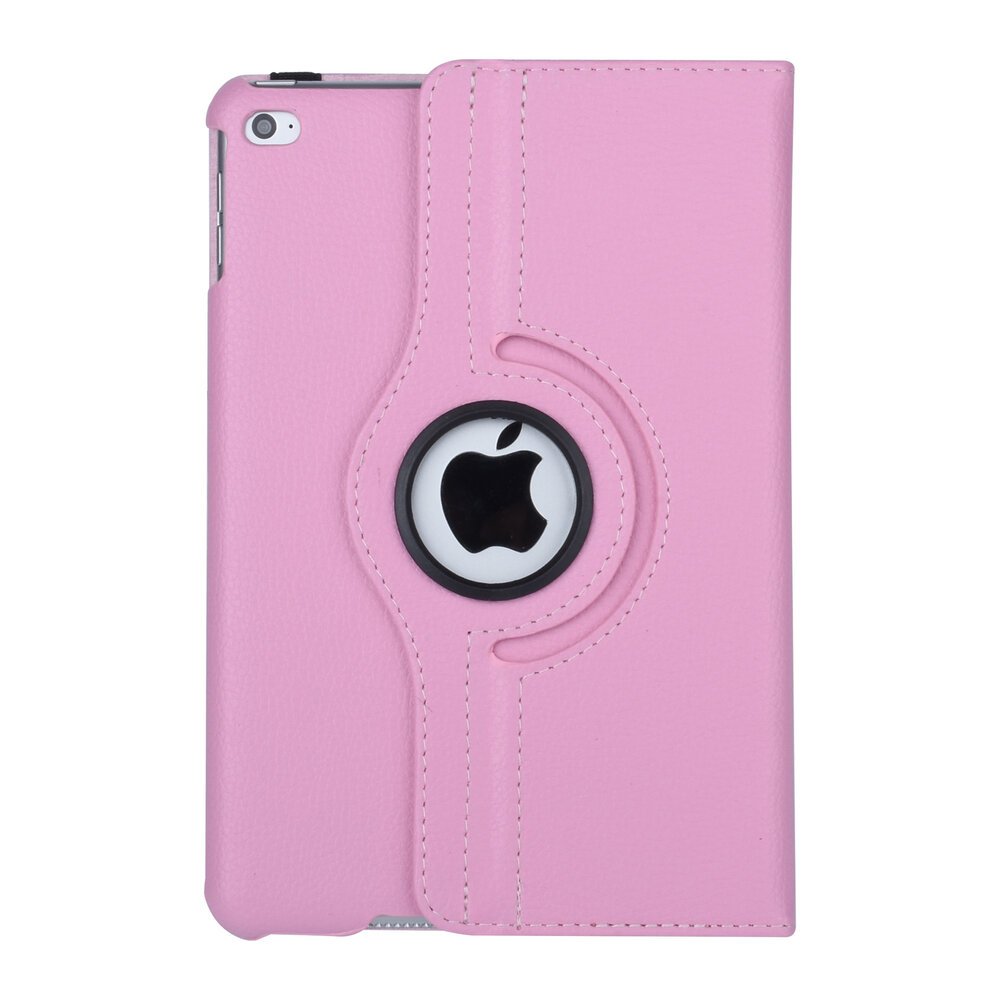 Hoes voor Apple iPad Mini 5 / 4 Book Case 360 Graden Draaibaar - Pink Leer Cover Rotatie Hoesje voor iPad Mini 5 / 4 Hoes voor Apple iPad Mini 5 / 4 Book Case 360 Graden Draaibaar - Pink Leer Cover Rotatie Hoesje voor iPad Mini 5 / 4