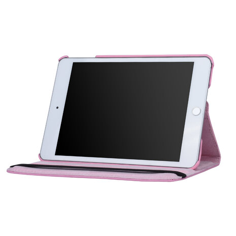 Housse pour Apple iPad Mini 5 / 4 Book Case 360 Graden Draaibaar - Pink Leer Cover Rotatie Housse voor iPad Mini 5 / 4 Housse pour Apple iPad Mini 5 / 4 Book Case 360 Graden Draaibaar - Pink Leer Cover Rotatie Housse voor iPad Mini 5 / 4