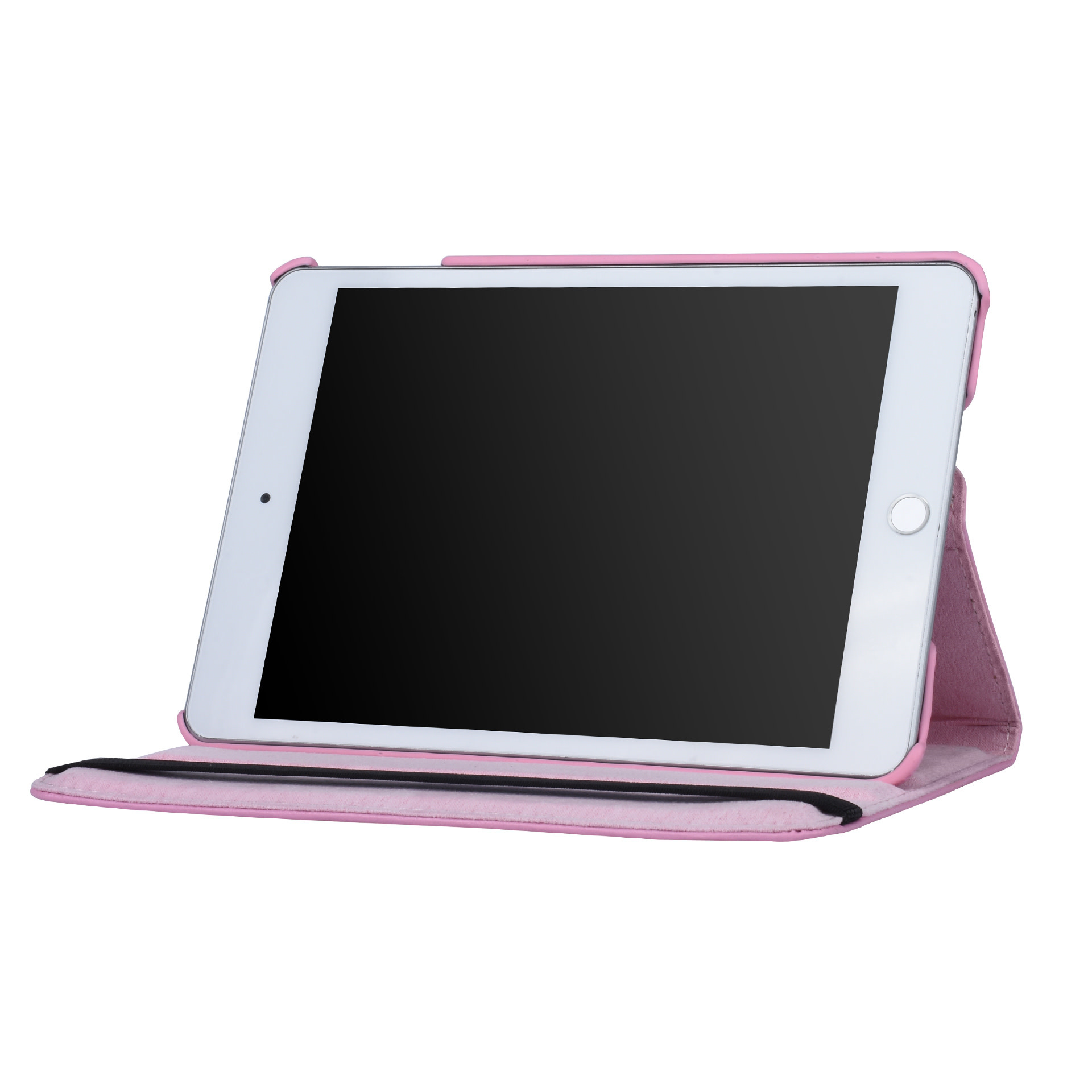 Apple iPad Mini 4 Roze 360 graden draaibare hoes - Book Case Tablethoes, foto 5 van 6
