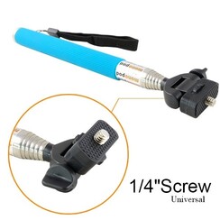 Earldom Blue Selfie Stick avec jack 3,5 - 100 cm extensible