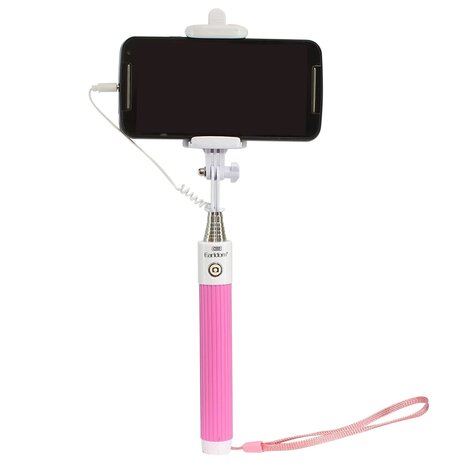 Earldom Rosa Selfie Stick mit 3,5-fachem Anschluss - 100 cm ausziehbar Earldom Rosa Selfie Stick mit 3,5-fachem Anschluss - 100 cm ausziehbar