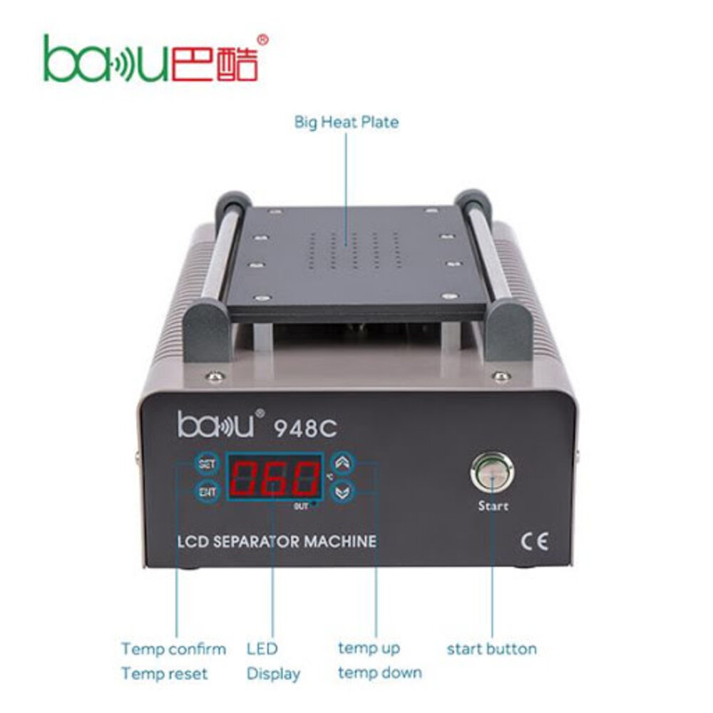 LCD Screen Separator Machine Screen Repair Machine LCD Separator for 9 Inch Screen ba-948C LCD Screen Separator Machine Screen Repair Machine LCD Separator for 9 Inch Screen ba-948C