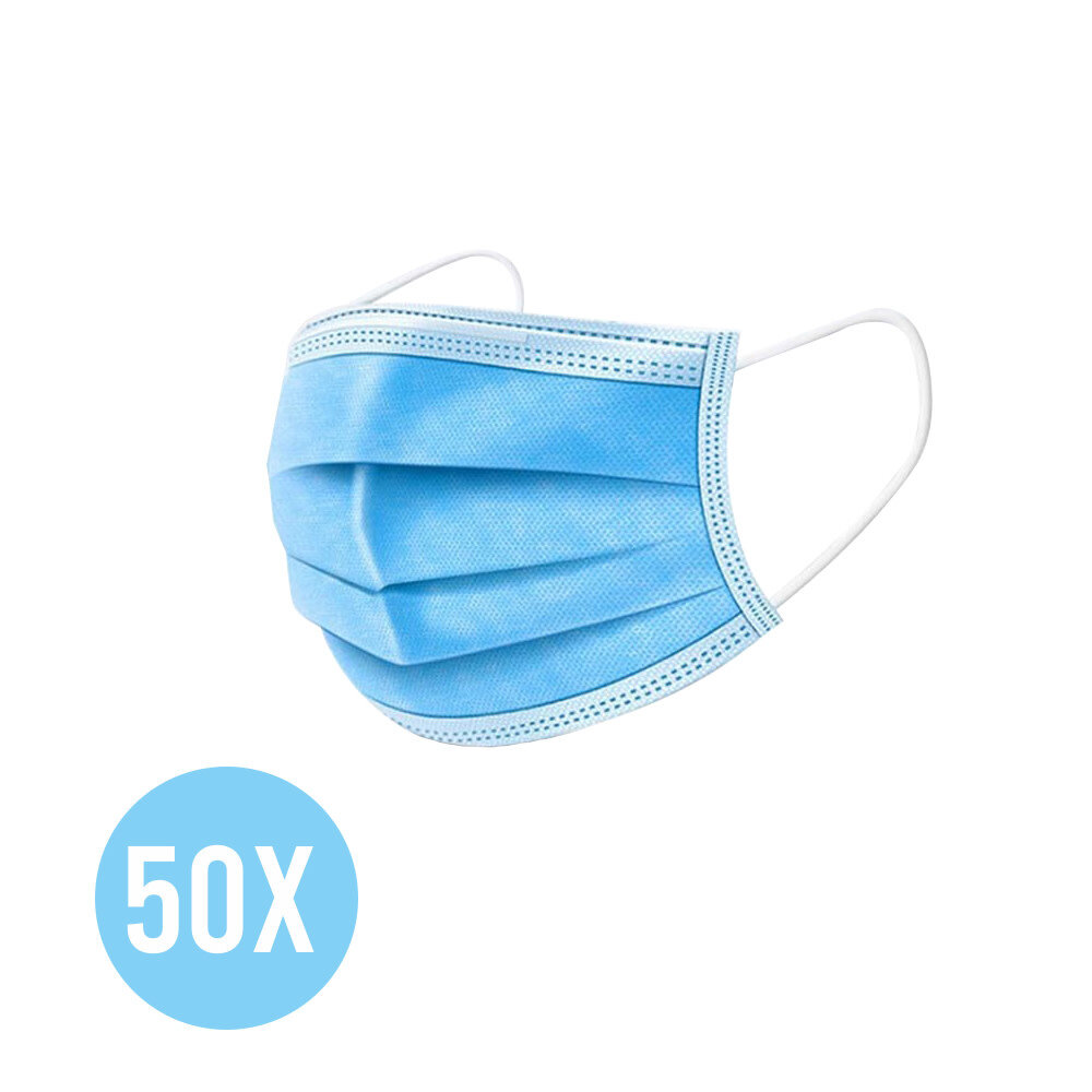 50x Non-Medical Mundmasken 3-lagige Einweg-Mundmasken - Blau 50x Non-Medical Mundmasken 3-lagige Einweg-Mundmasken - Blau