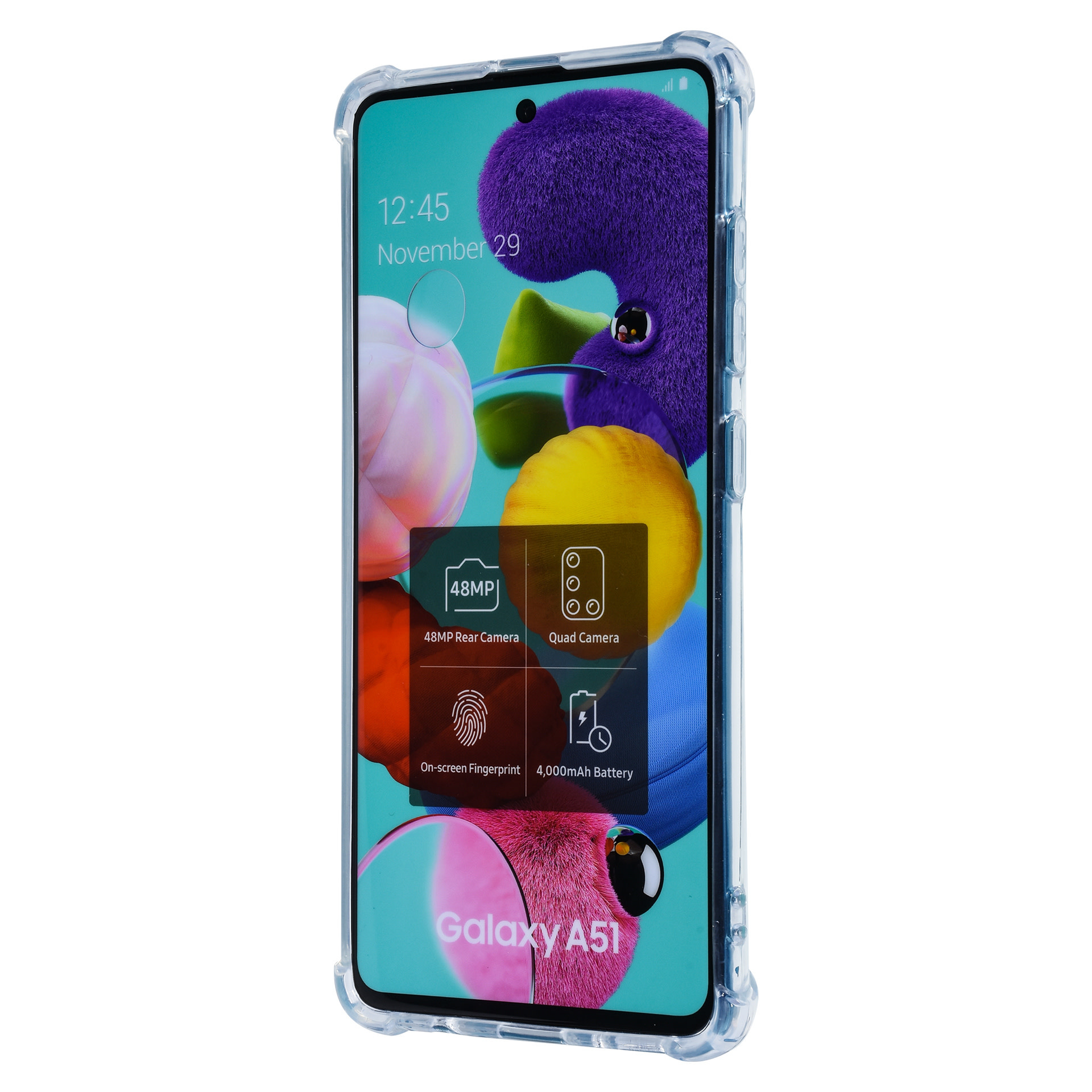 Samsung Galaxy A51 Transparant Backcover hoesje - Anti schok, foto 3 van 4