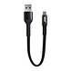 UNIQ Accessory UNIQ Accessory USB Type-C Kabel 20cm snellader dataoverdracht - Zwart UNIQ Accessory UNIQ Accessory USB Type-C Kabel 20cm snellader dataoverdracht - Zwart