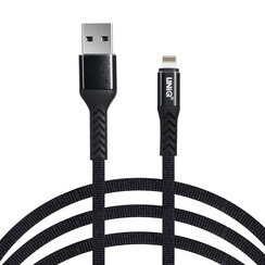 UNIQ Accessory câble de charge et de données - USB / Lightning, 2 m, noir