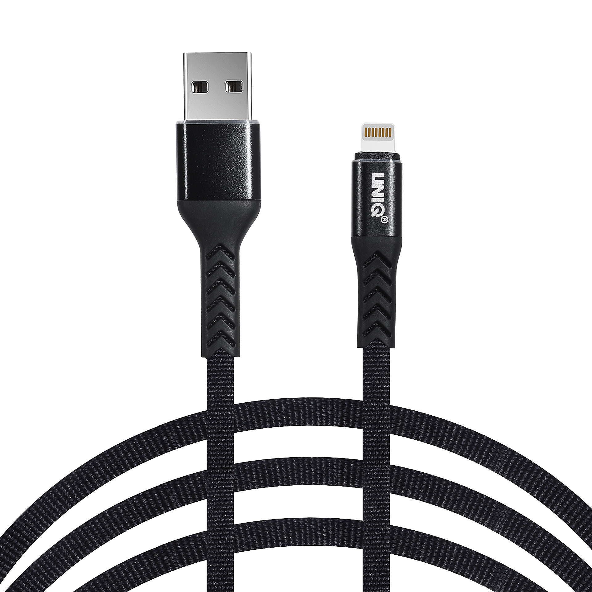 UNIQ Accessory UNIQ Accessory Lightning USB Kabel 200cm snellader dataoverdracht - Zwart