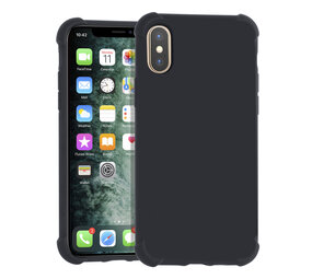 Apple iPhone Xs Max zwart Backcover hoesje - silicone