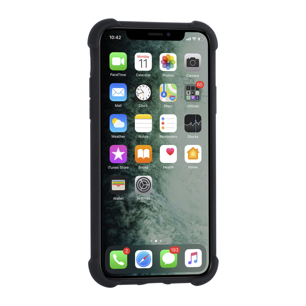 Apple iPhone Xs Max zwart Backcover hoesje - silicone
