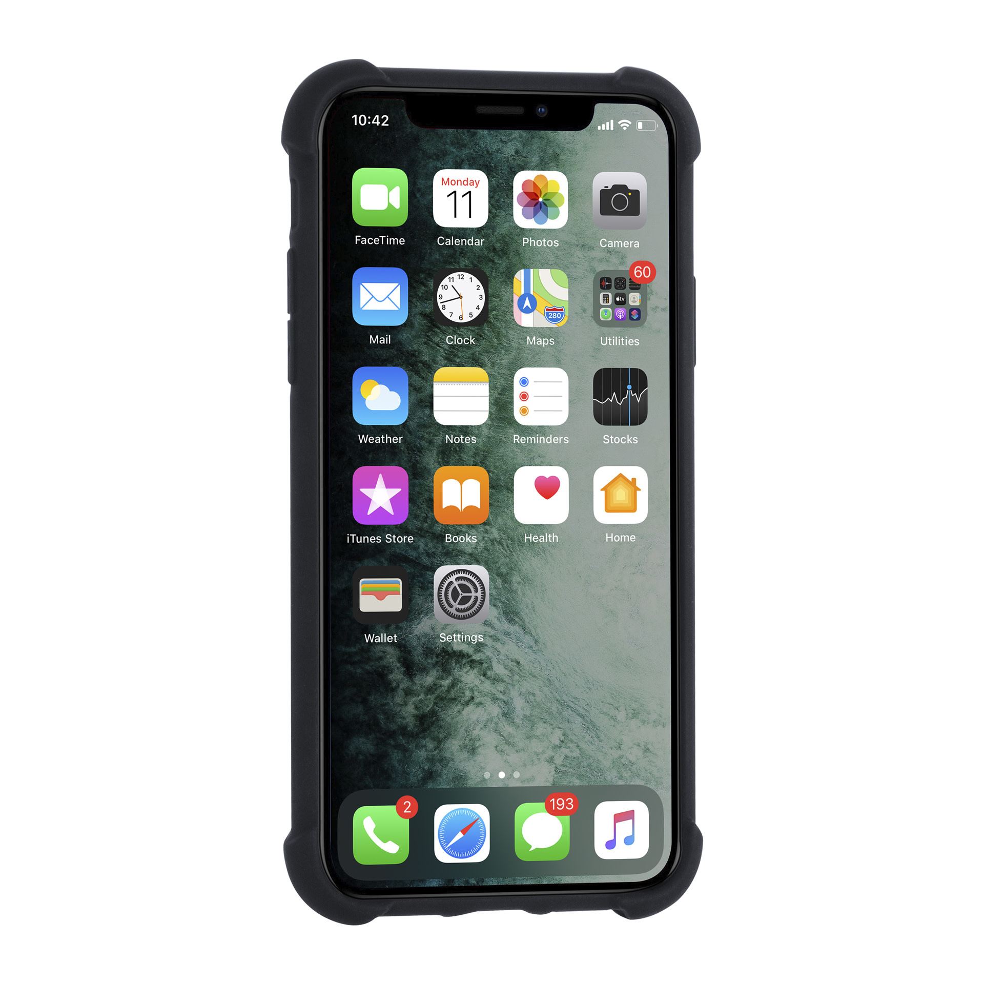 Apple iPhone Xs Max zwart Backcover hoesje - silicone, foto 3 van 6