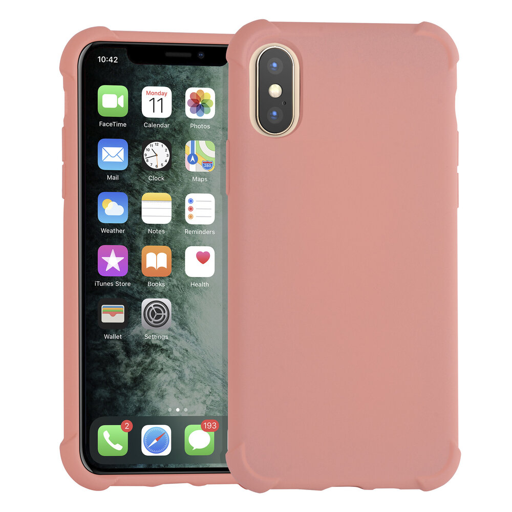 Apple iPhone Xs Max Rose Back cover coque - Silicone